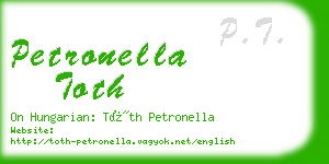 petronella toth business card